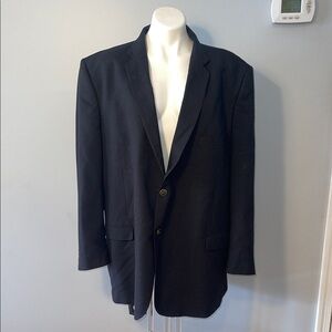 Adolfo Mens black Suit jacket blazer. Size 52 long.